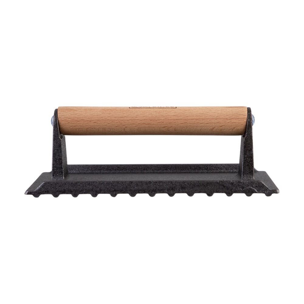 Urban Grill Cast Iron Rectangle BBQ Press w/ Ridged Base 20.5x10.5cm — image 2
