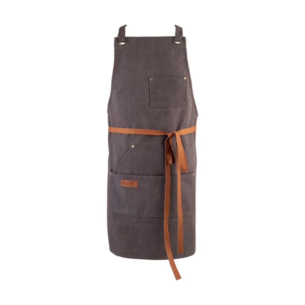 Urban Grill Heavy Duty BBQ Apron Charcoal - Reinforced Stitching Cross-Back Straps Front And Chest Pockets - Durable Fabric For Grillmasters - — image 4