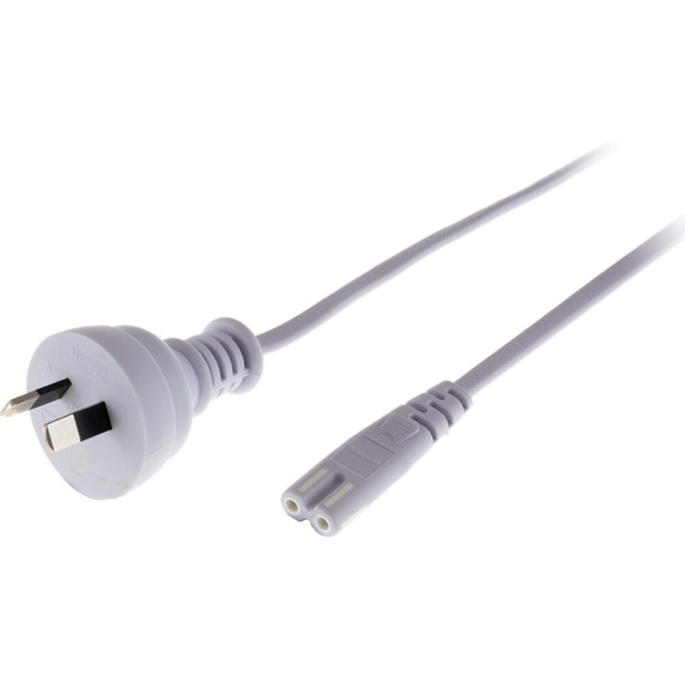 Doss 240V AC Mains To Fig 8 2M Iec-C7 Round Fig8 White