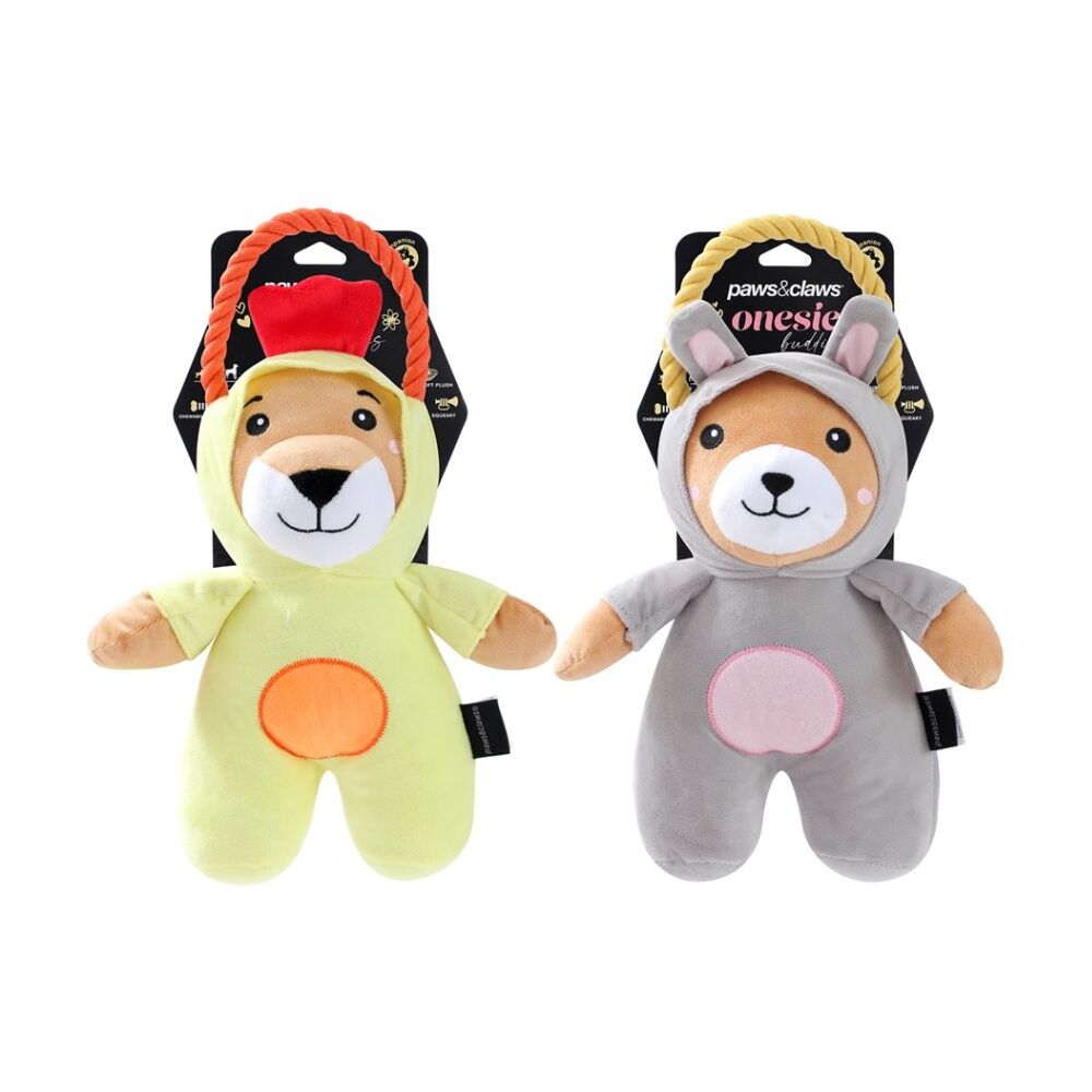Paws and Claws Assorted Onesie Plush Pet Dog Chew/Tug/Cuddle Toy 28x20x14cm — image 2