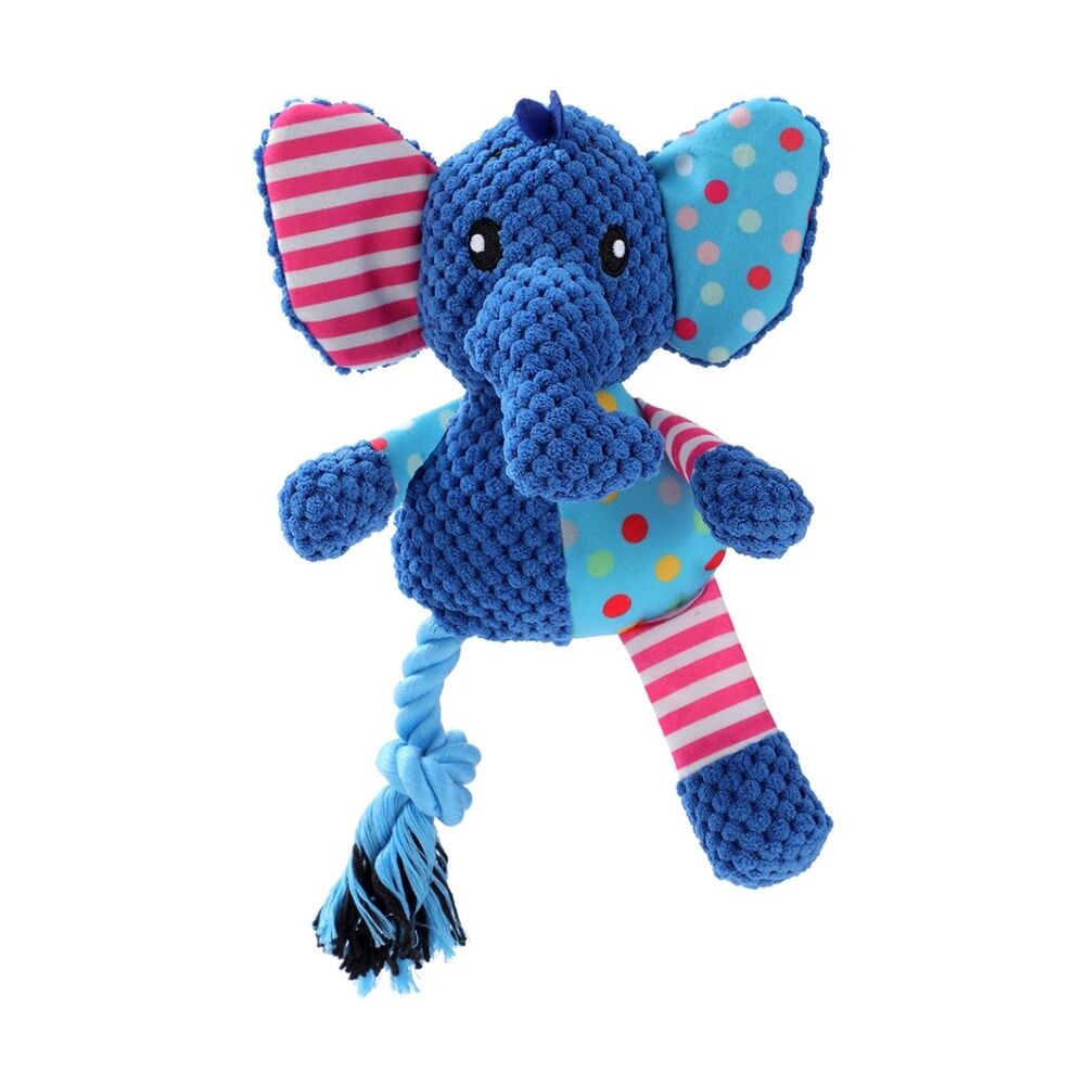 Paws and Claws Patchwork Plush Animals Dog Chew/Tug/Cuddle Toy 26x20cm Assorted (12 Pack) — image 9