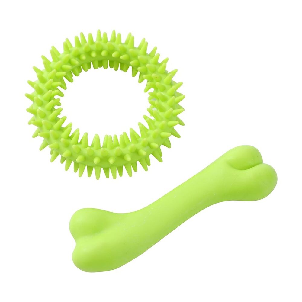 Paws and Claws 6x 2pc Mini TPR Bone And Ring Pet Dog Chew Fetch Toy Set — image 7