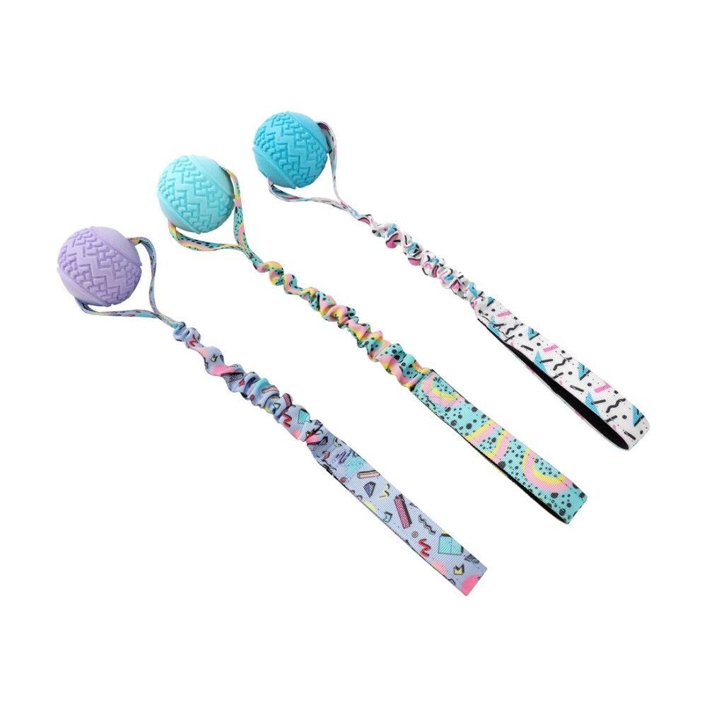 Paws and Claws Assorted Bungee Ball Printed Pet Dog Chew/Tug Toy 41x7x7cm — image 3
