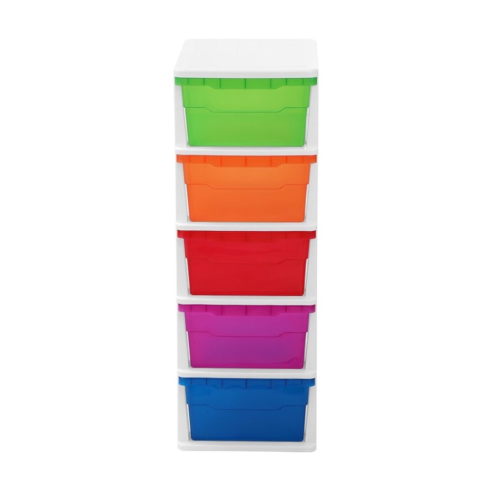 Boxsweden Multicolour Stakit 5 Drawer Organisation Storage Unit 31.5x43x87cm — image 3