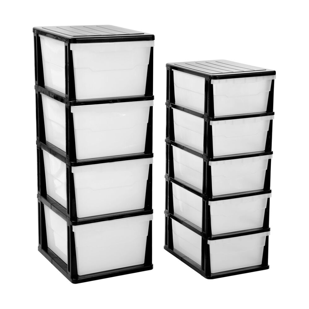 Boxsweden Black/White Stakit 5 Drawer Organisation Storage Unit 31.5x43x87cm — image 7