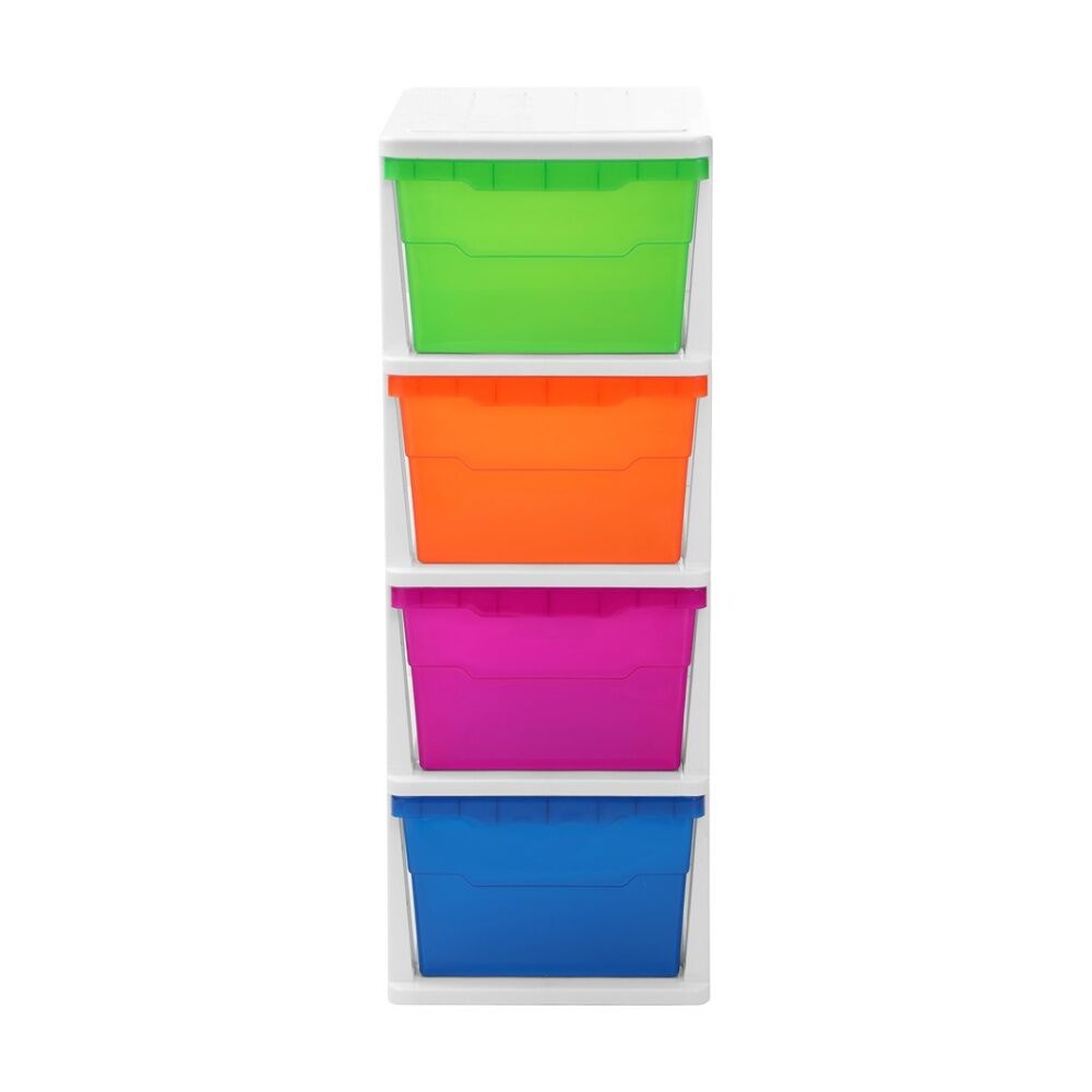 Boxsweden Multicolour Stakit Mega 4 Drawer Organisation Storage Unit 38x48x103cm — image 3