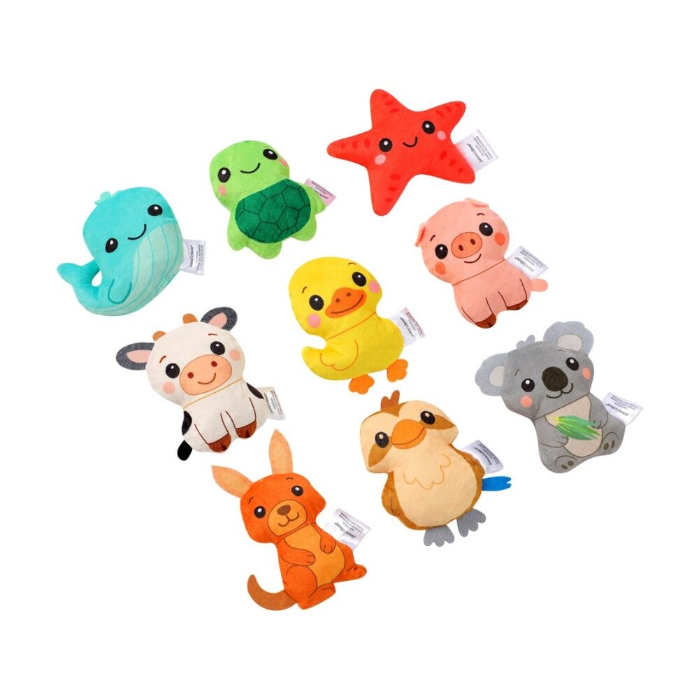 Paws and Claws 3pc Paws And Claws Squeaky Squad Mini Plush Pet Dog Toys Assorted 7.5x9cm (12 Pack) — image 4