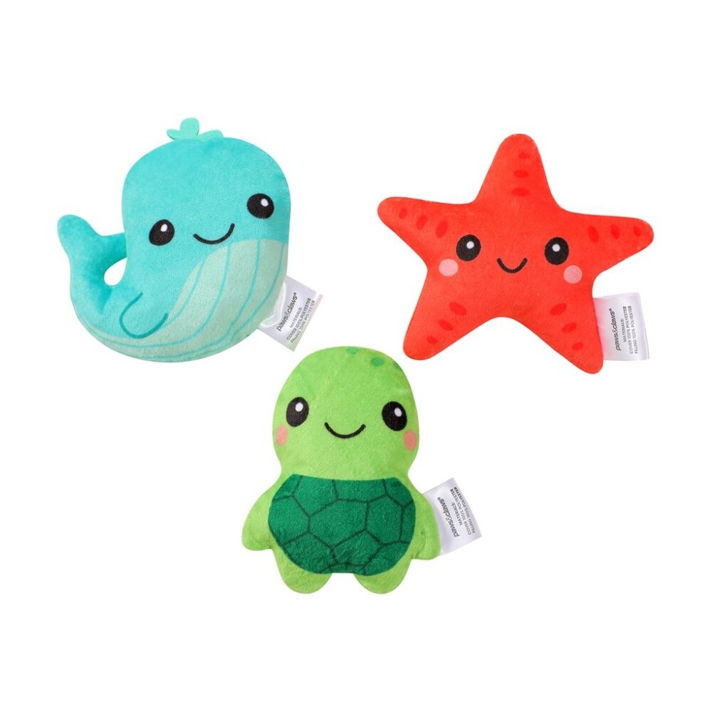 Paws and Claws 3pc Paws And Claws Squeaky Squad Mini Plush Pet Dog Toys Assorted 7.5x9cm (12 Pack) — image 5
