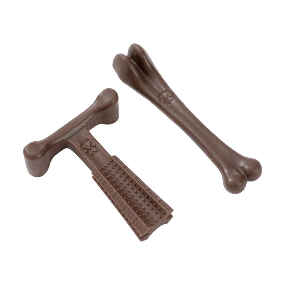 Paws and Claws Boobone Small Tbone & Bone Dog Chew Toy Set Chicken/Beef (2 Pieces) — image 5