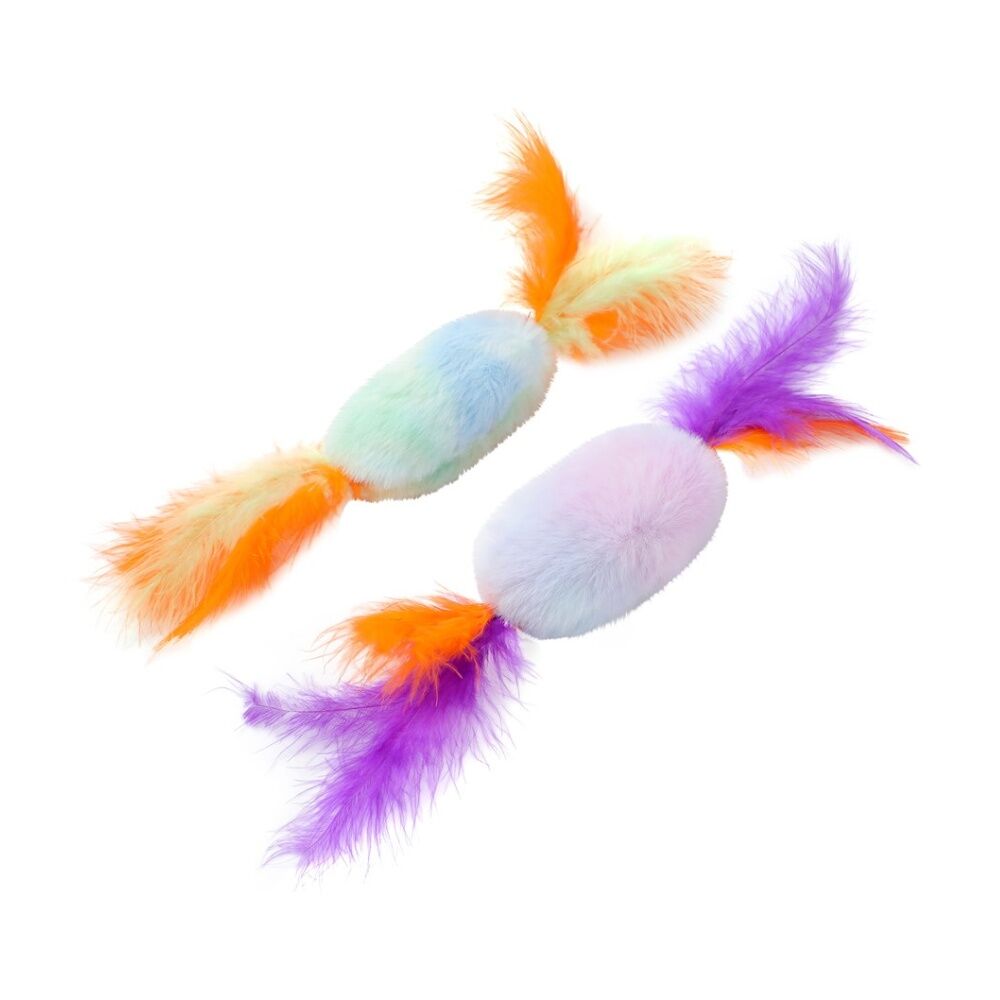 Paws and Claws Pounce Plush Candy Pet Cat Toy Assorted - Super Soft Plush - 9X3.5X2CM - Suitable For Cats Only — image 3