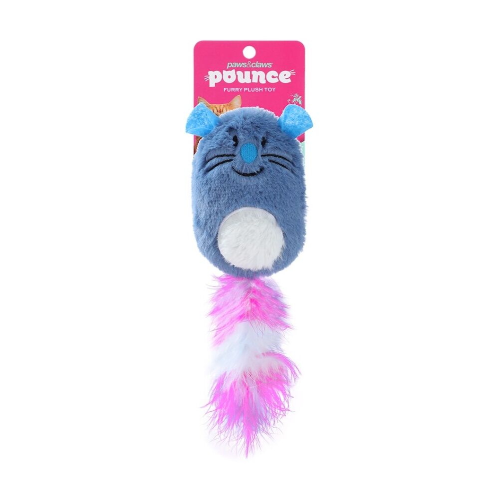 Paws and Claws Pounce Plush Kicker Pet Cat Toy Assorted 10x10x5cm (12 Pack) — image 2
