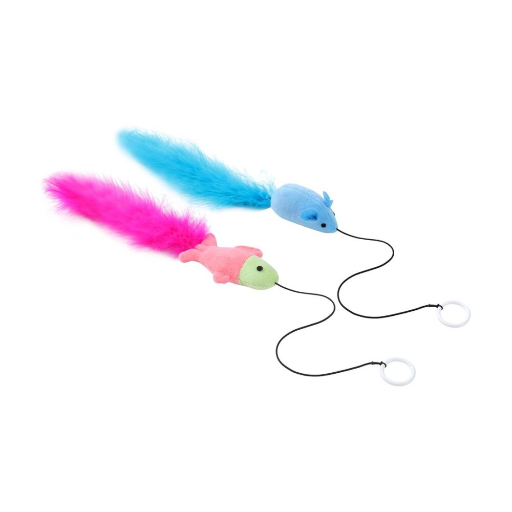 Paws and Claws Pounce Plush Finger Dangler Pet Cat Toy Boa Assorted 4x54cm — image 3