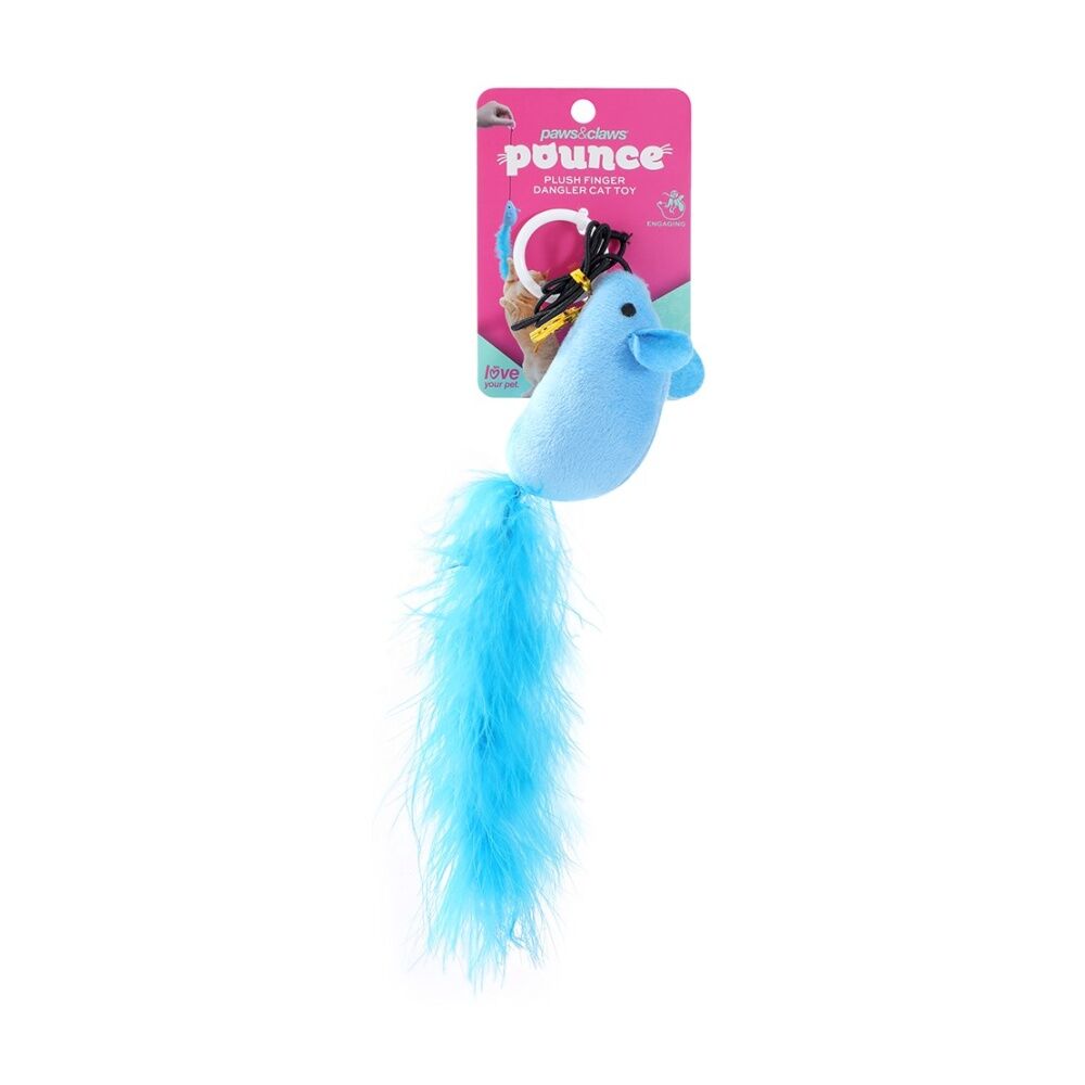 Paws and Claws Pounce Plush Finger Dangler Pet Cat Toy Boa Assorted 4x54cm (6 Pack) — image 5