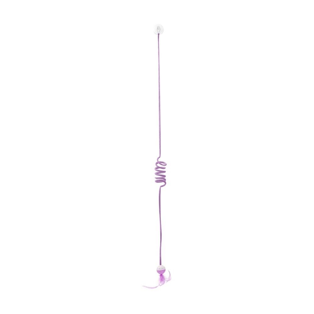 Paws and Claws Assorted Springing Cat Toy w/ Suction Feather Ball 95x4.5x4.5cm — image 5