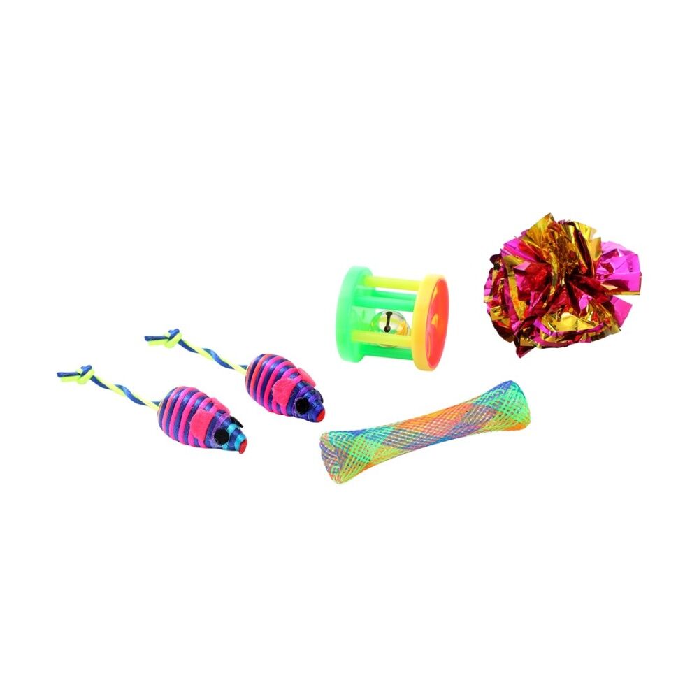 Paws and Claws Pounce Pet Cat Toys For Active Cats Assorted (5 Pieces) — image 3