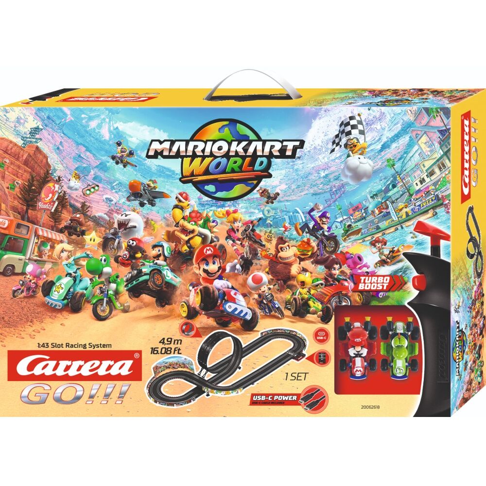 Carrera Mario Kart World Slot Racing Track Set Fun Play Kids 4.9m