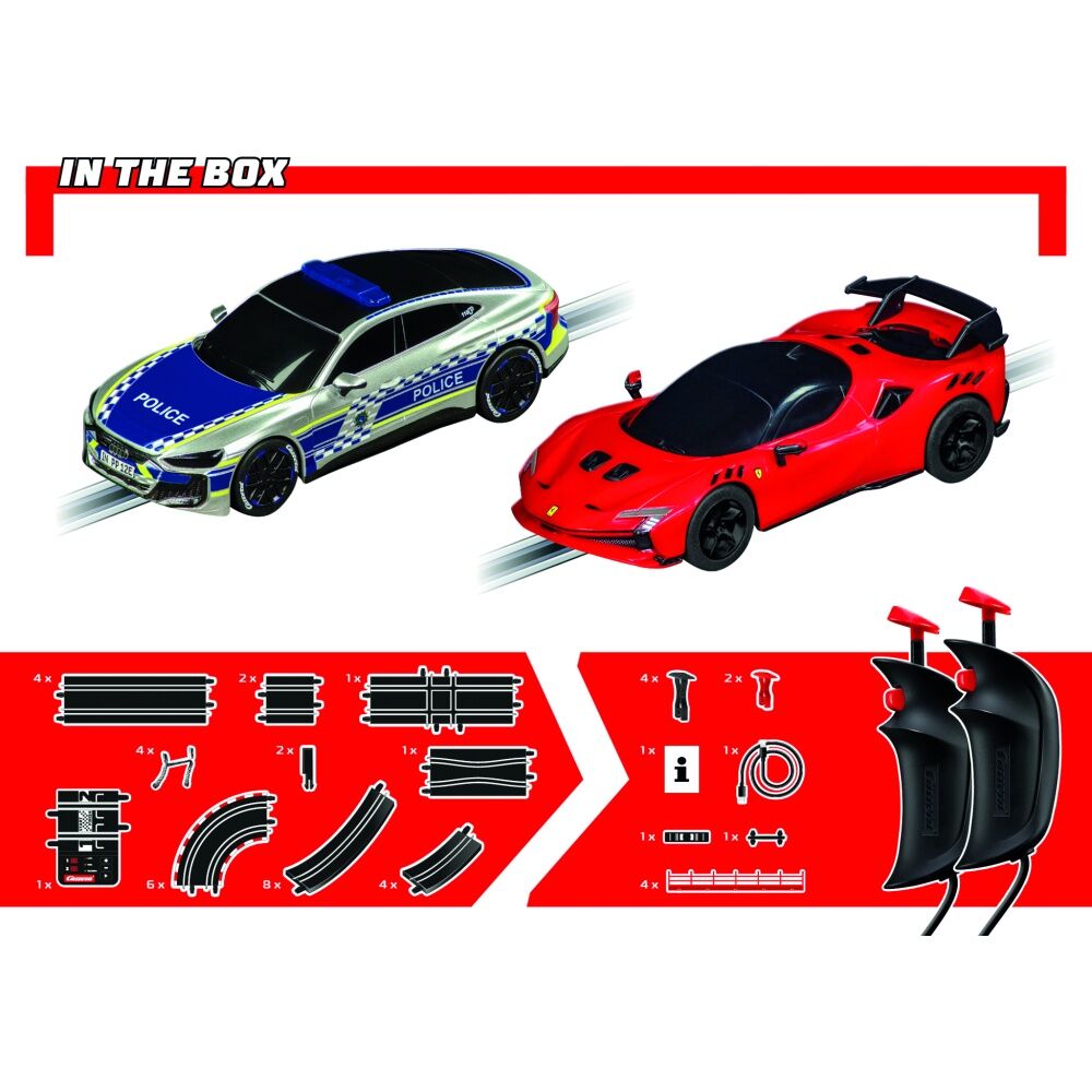 Carrera High Speed Pursuit Track Slot Car Set With Electronic Lap 4.9m — image 2