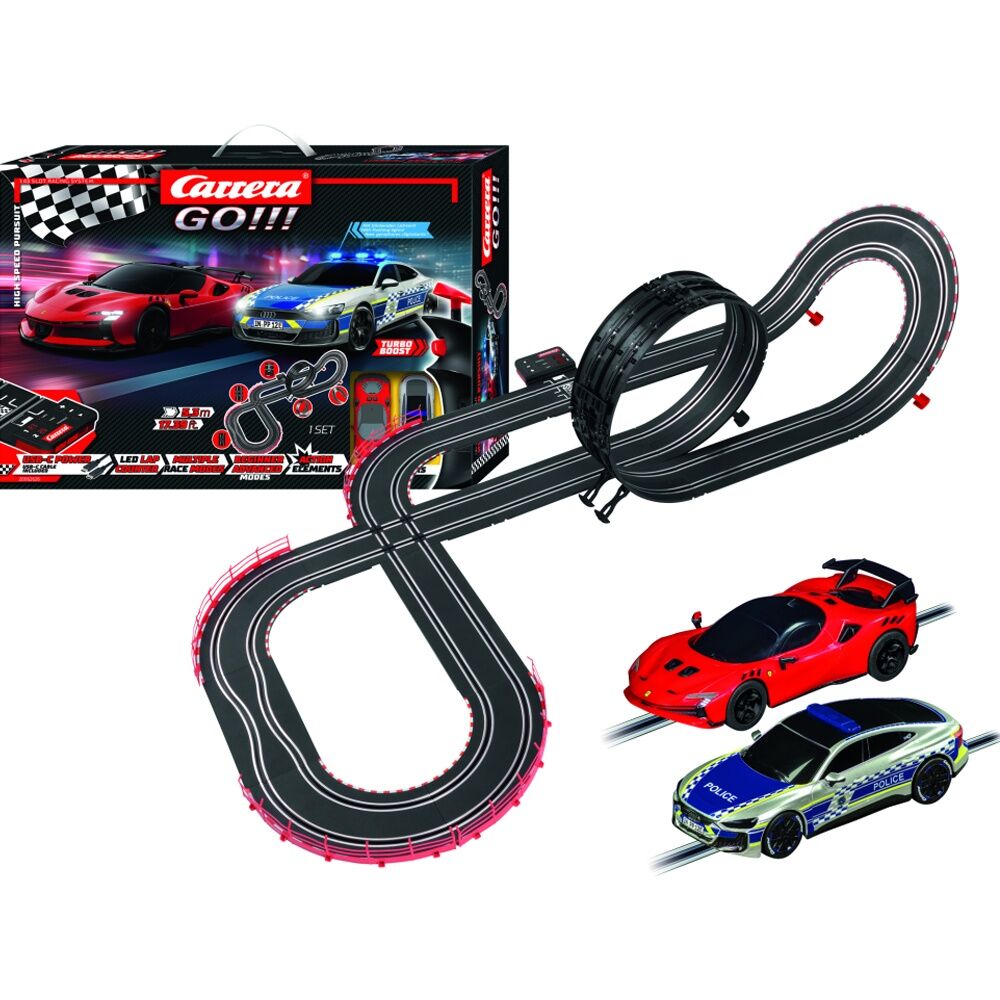 Carrera High Speed Pursuit Track Slot Car Set With Electronic Lap 4.9m — image 6