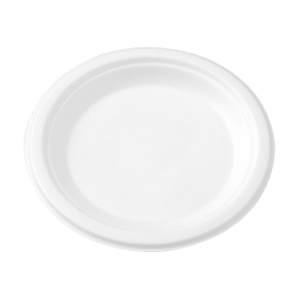 Lemon and Lime Sugarcane Side Plate Biodegradable White 18cm (12 Pieces) — image 3