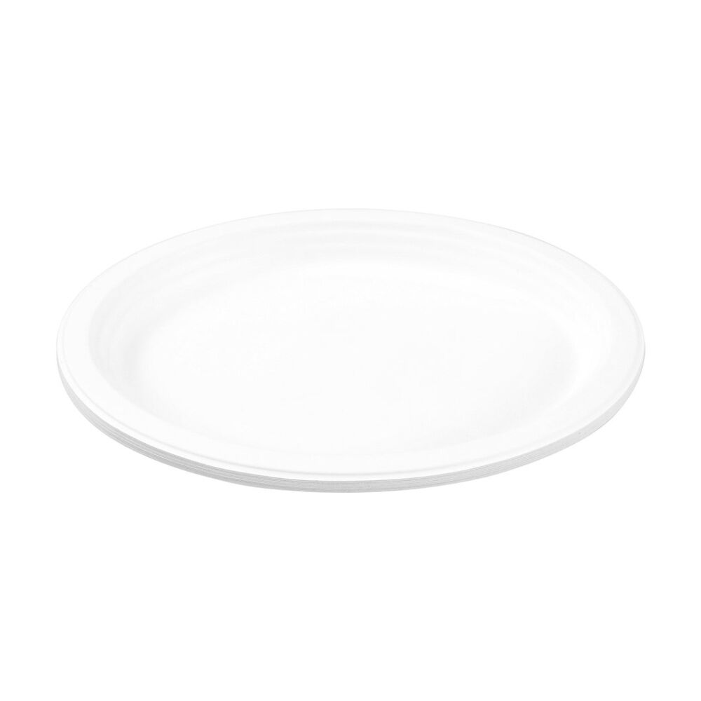 Lemon and Lime 10pc Lemon And Lime Sugarcane Oval Platter Compostable White 32x26cm (6 Pack) — image 3