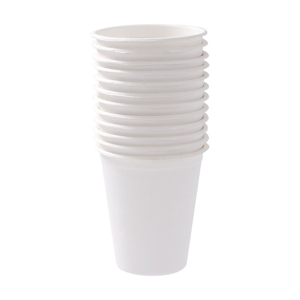 Lemon and Lime Sugarcane Cup Biodegradable Compost White 250ml (12 Pieces) — image 4