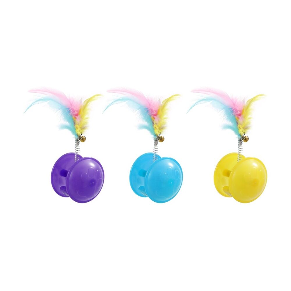 Paws and Claws Pounce Crazy Rolling Pet Cat Toy 10X4CM Assorted - Engaging - Promotes Play For a Happy Healthy Cat - Stimulation To Keep Your Pet — image 3