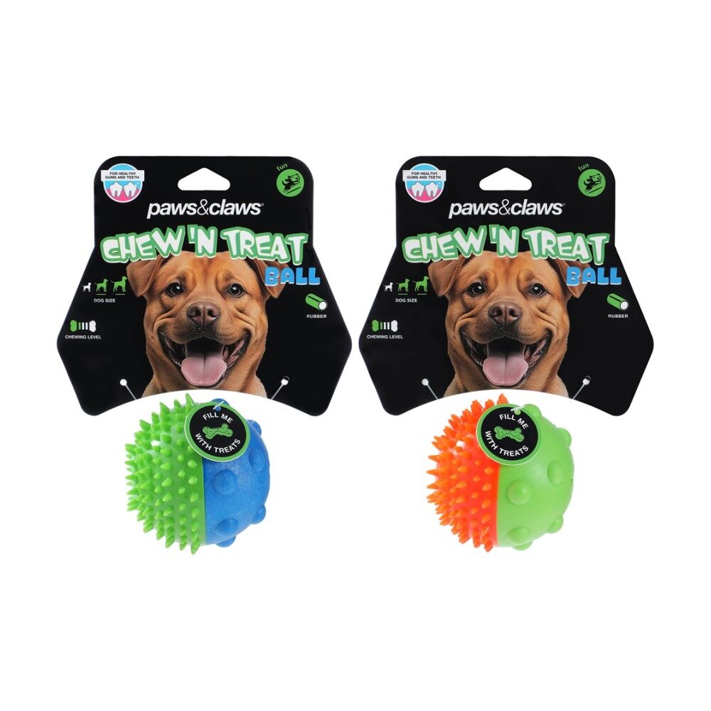 Paws and Claws Dental Treat Ball Pet Dog Toy Teeth Gum Cleaning 8.5cm Assorted (6 Pack) — image 3