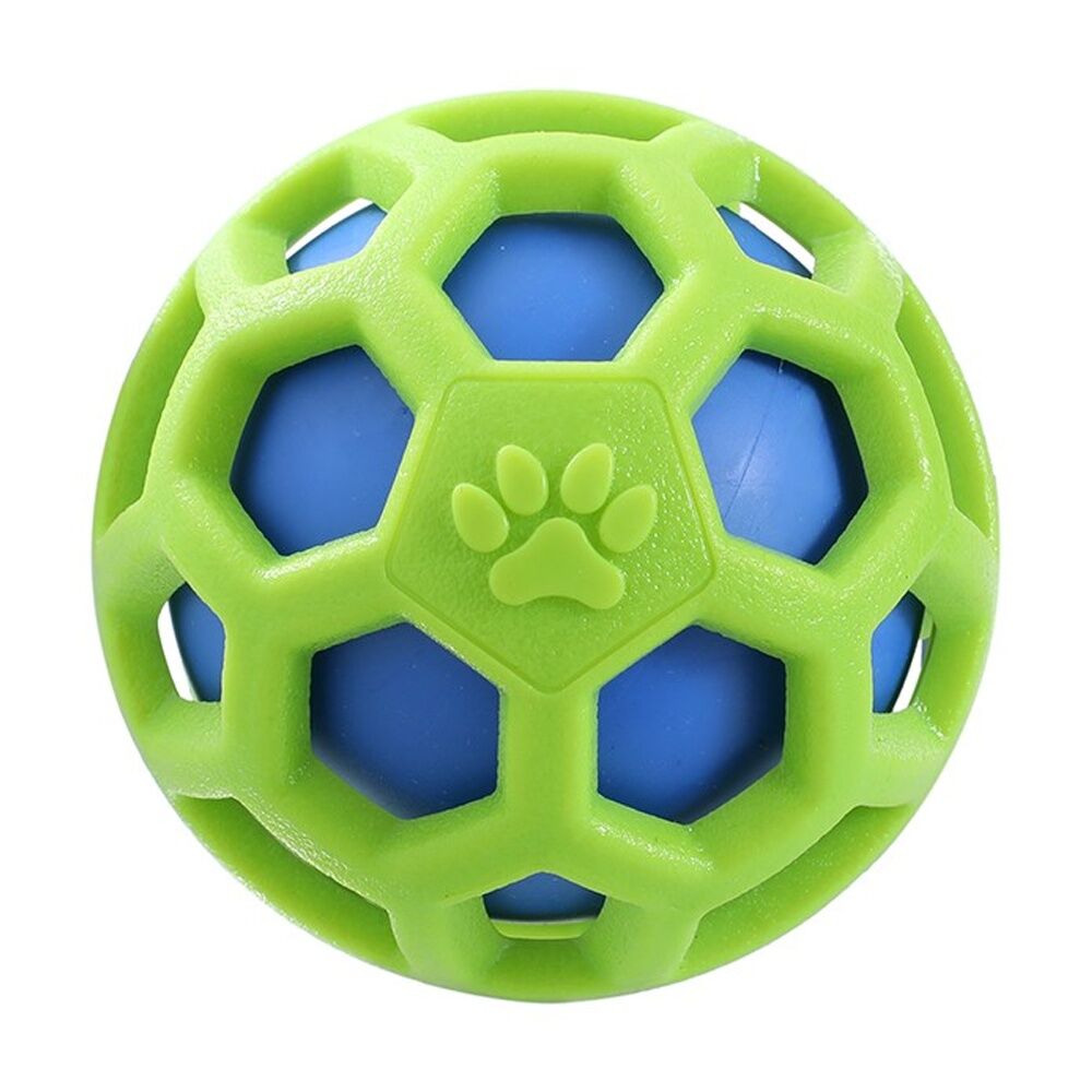 Paws and Claws Assorted TPR Cage Ball w/ Squeaker Pet Dog Fetch/Chase Toy 9cm — image 4