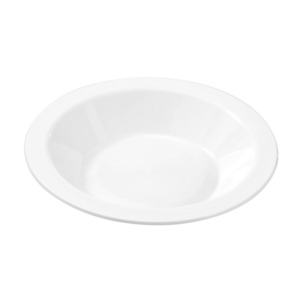 Lemon and Lime Reusable Plastic Food Serving Bowls Dinner Set White 18cm (50 Pieces) — image 2