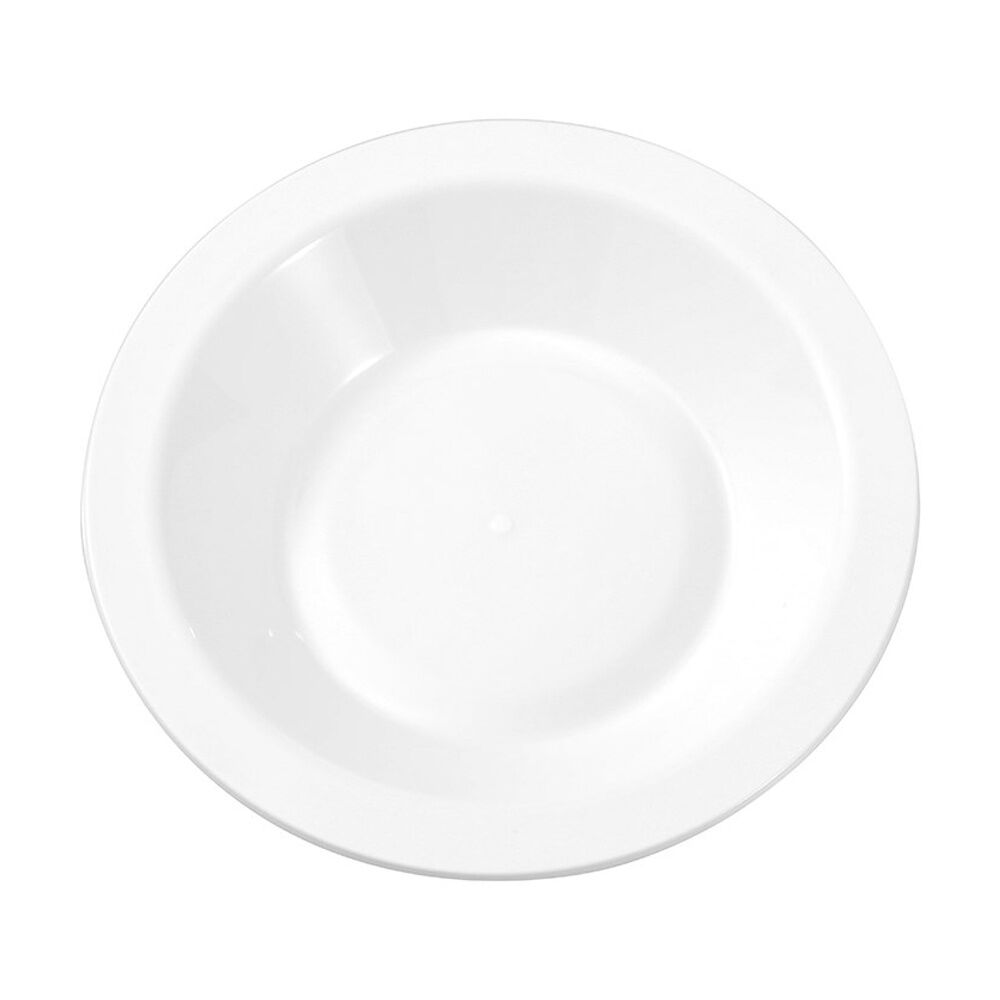 Lemon and Lime Reusable Plastic Food Serving Bowls Dinner Set White 18cm (50 Pieces) — image 4