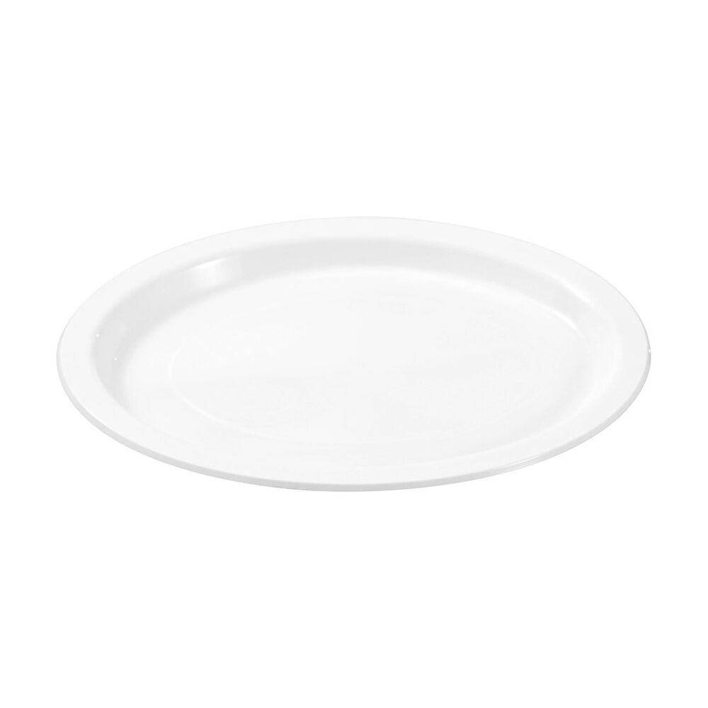 Lemon and Lime 50pc Lemon And Lime Reusable Plastic Food Oval Plate Dinner Set White 31x24.5cm (2 Pack) — image 6