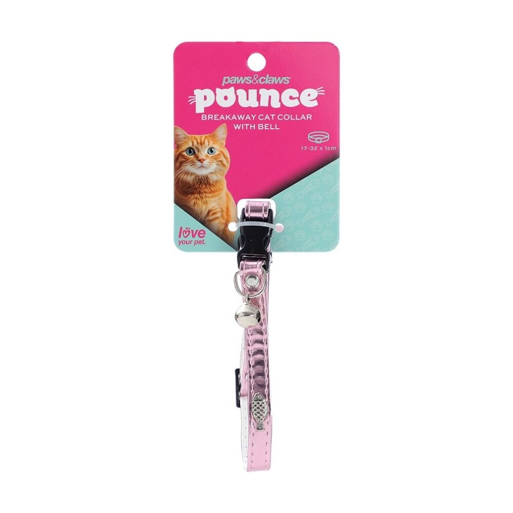Paws and Claws Adjustable Breakaway Cat Bell Pet Collar Metallic Assorted (6 Pack) — image 10
