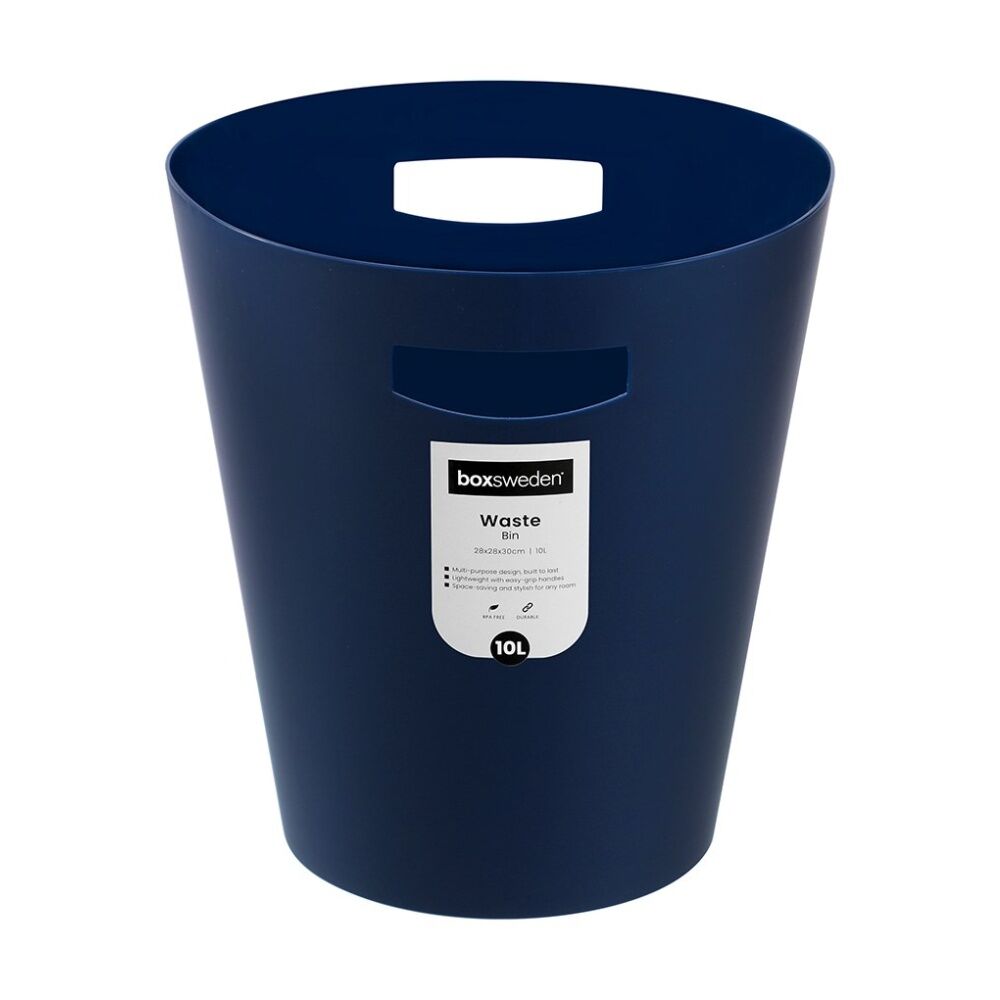 Boxsweden Assorted Rubbish Trashcan Waste Bin w/ Handle 10L 28x28x30cm