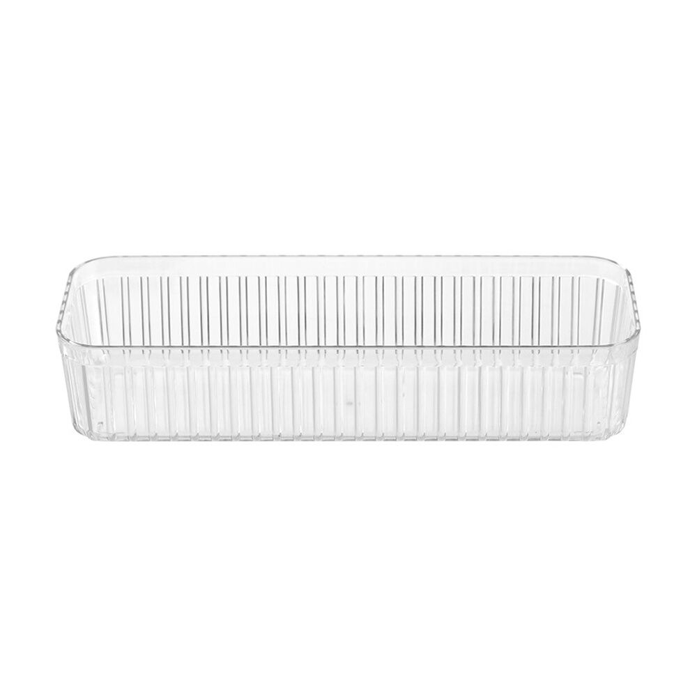 Boxsweden Crystal Ribbed Tray Modular Design Storage Container Clear 31x11x6.5cm (24 Pack) — image 5