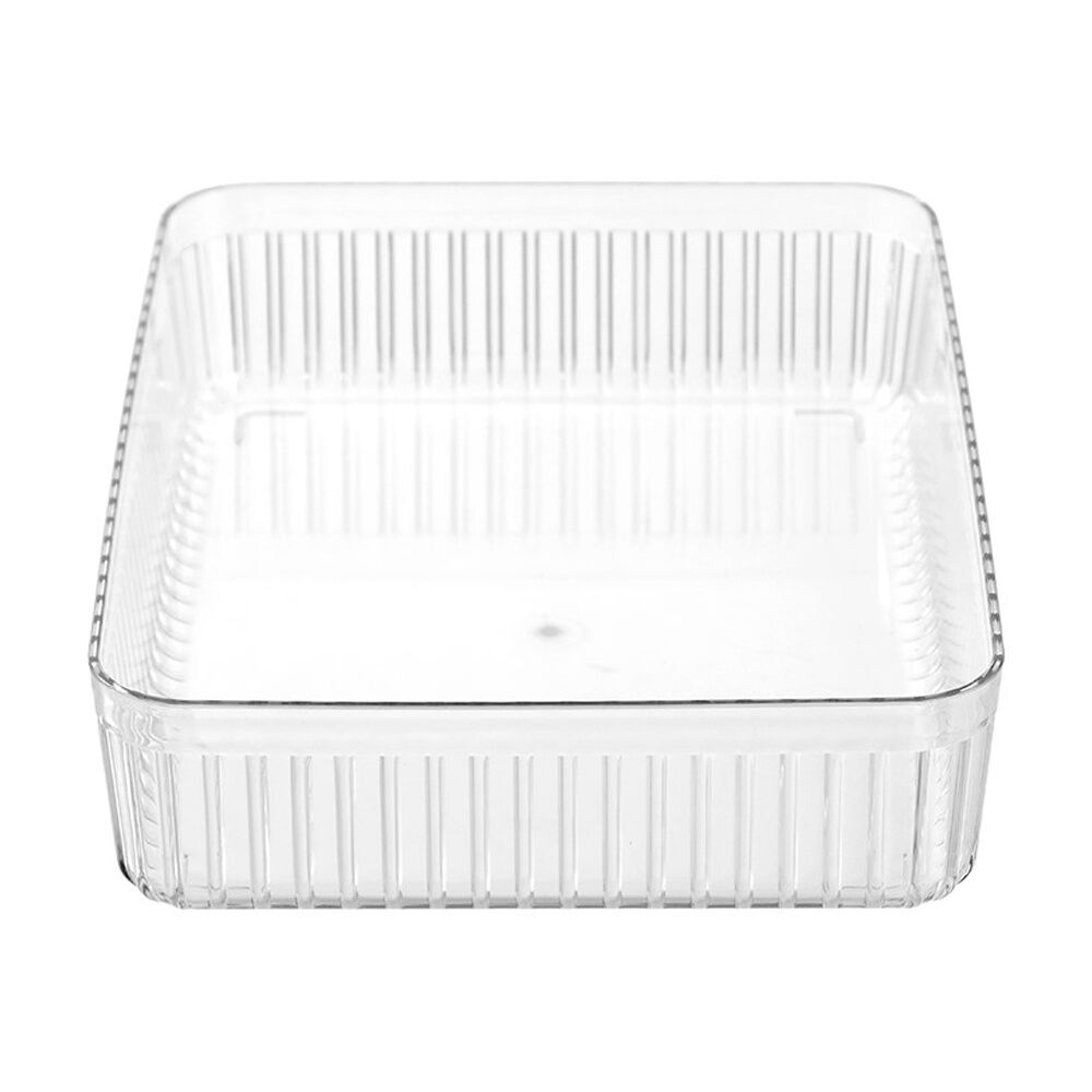 Boxsweden 32x23x7cm Clear Crystal Ribbed Tray Modular Design Storage Container — image 2