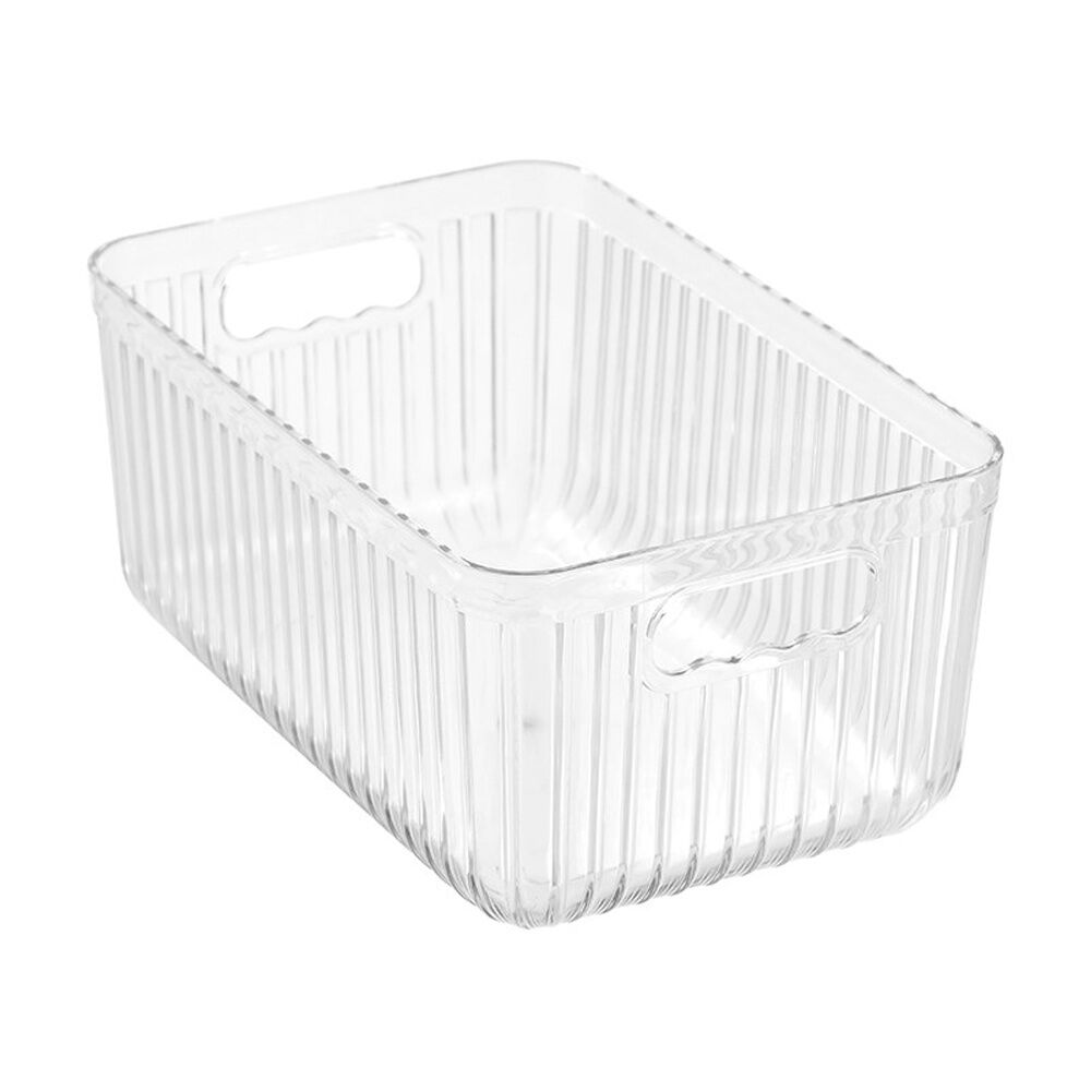 Boxsweden Crystal Ribbed Container 4.3L Storage w/ Handles Clear 26x17x12cm (12 Pack) — image 4