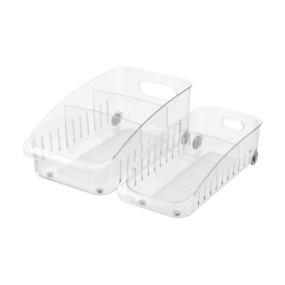 Boxsweden Crystal Roller Tray w/ Dividers Home Organisation Clear 38x21x14cm (3 Pack) — image 8