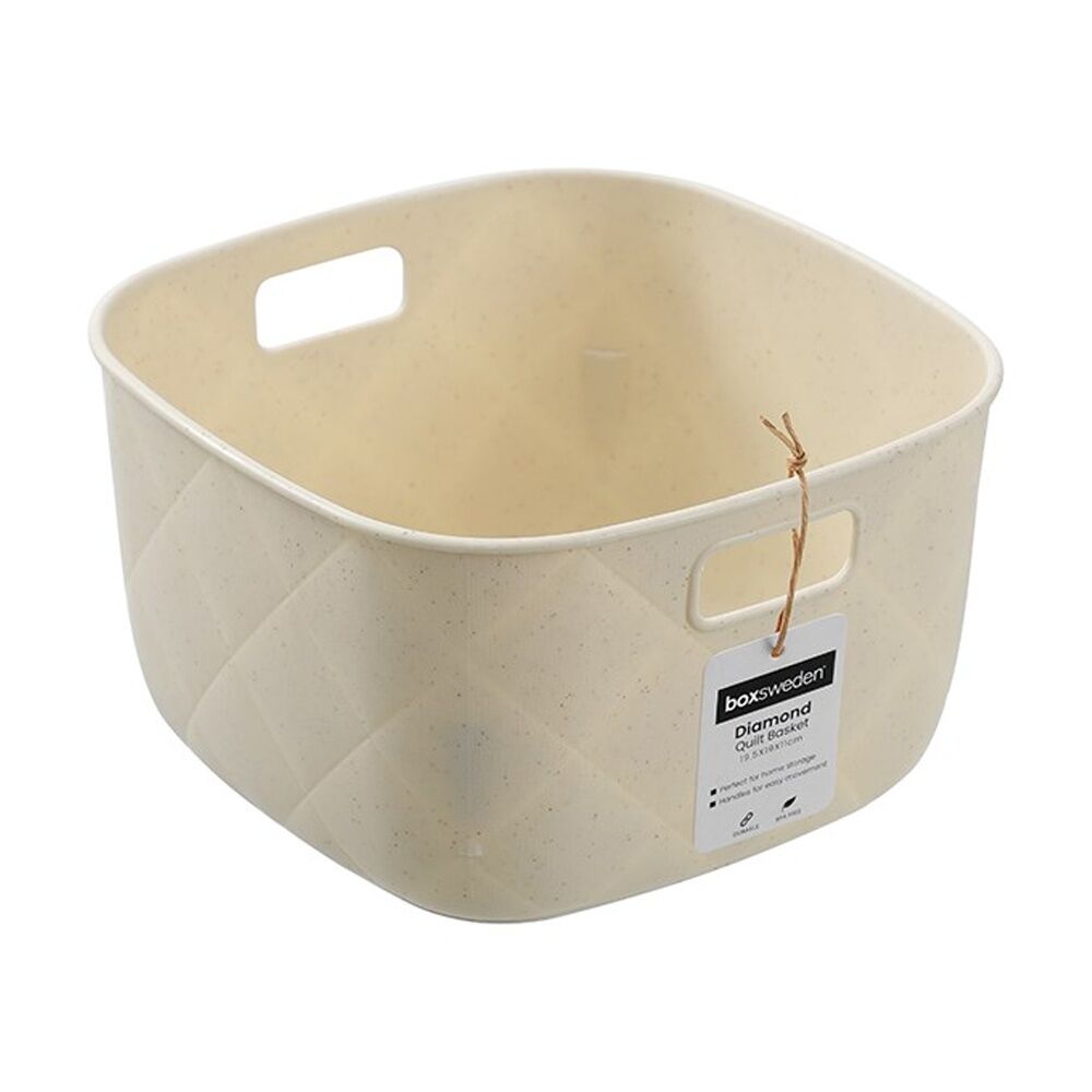 Boxsweden Diamond Quilted Home Storage Basket 19.5x19x11cm Assorted (12 Pack) — image 7