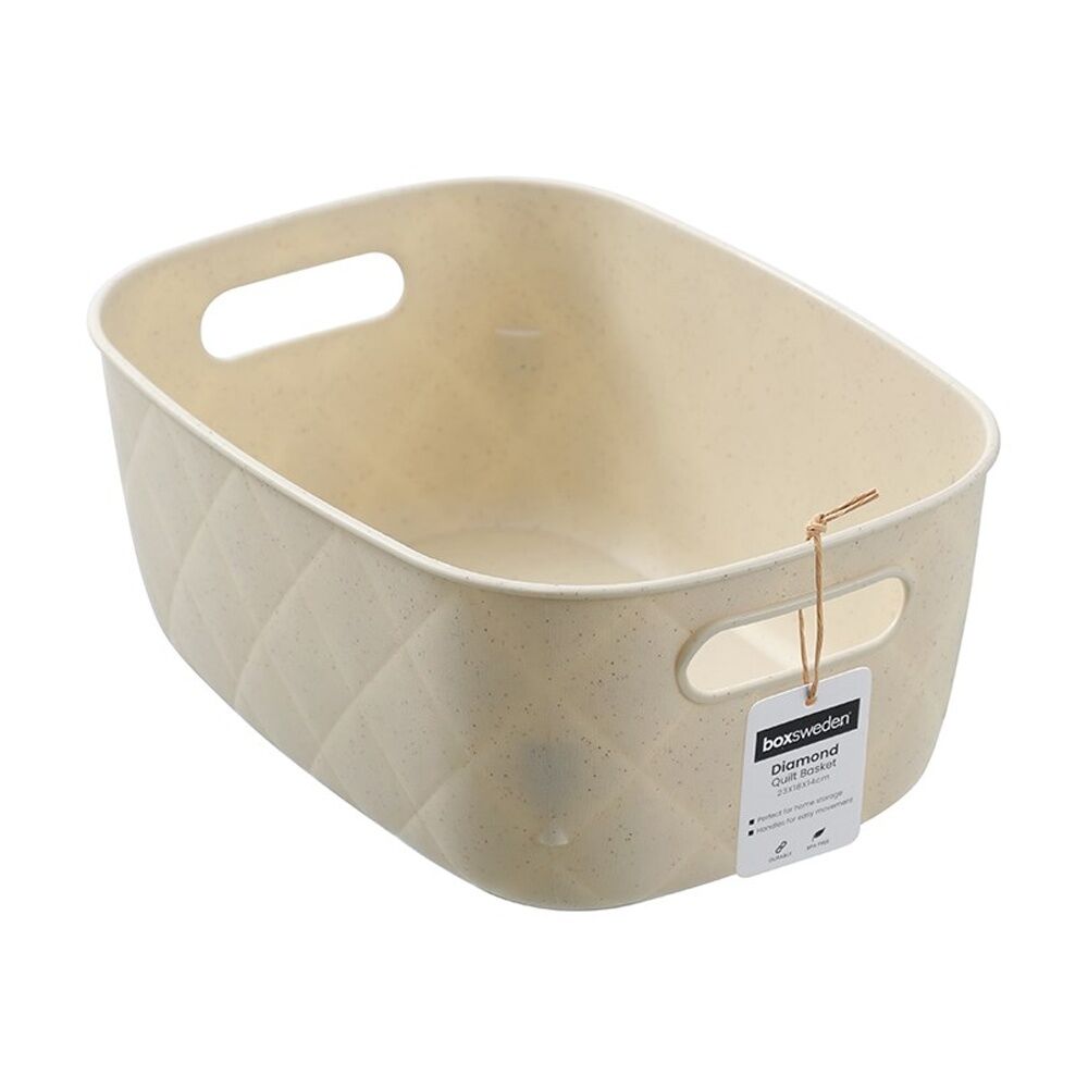 Boxsweden Diamond Quilted Home Storage Basket Small 23x18x14cm Assorted (12 Pack) — image 7