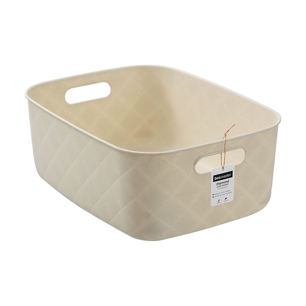 Boxsweden Diamond Quilted Home Storage Basket Medium 37x28x14cm Assorted (12 Pack) — image 7