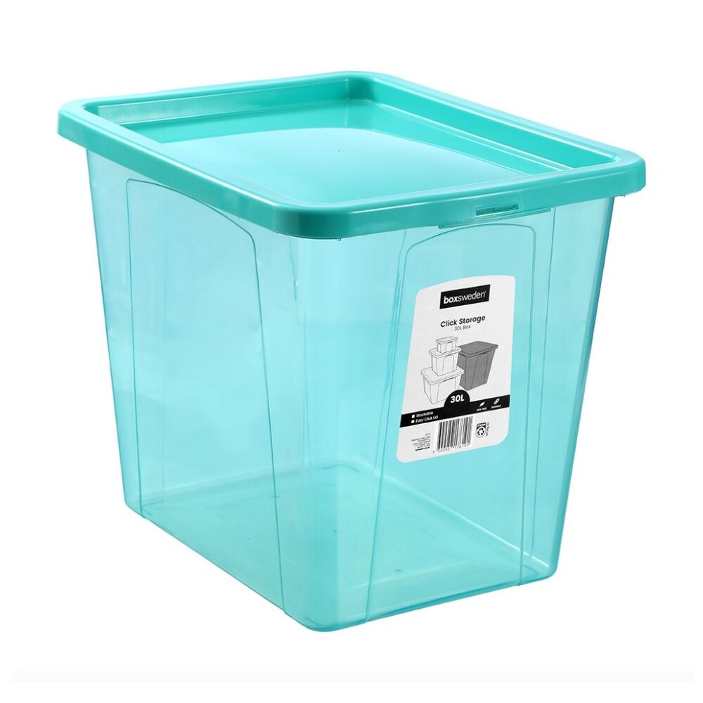 Boxsweden Click Stackable Organiser Storage Box 30L 43x33x34.5cm Assorted (6 Pack) — image 8