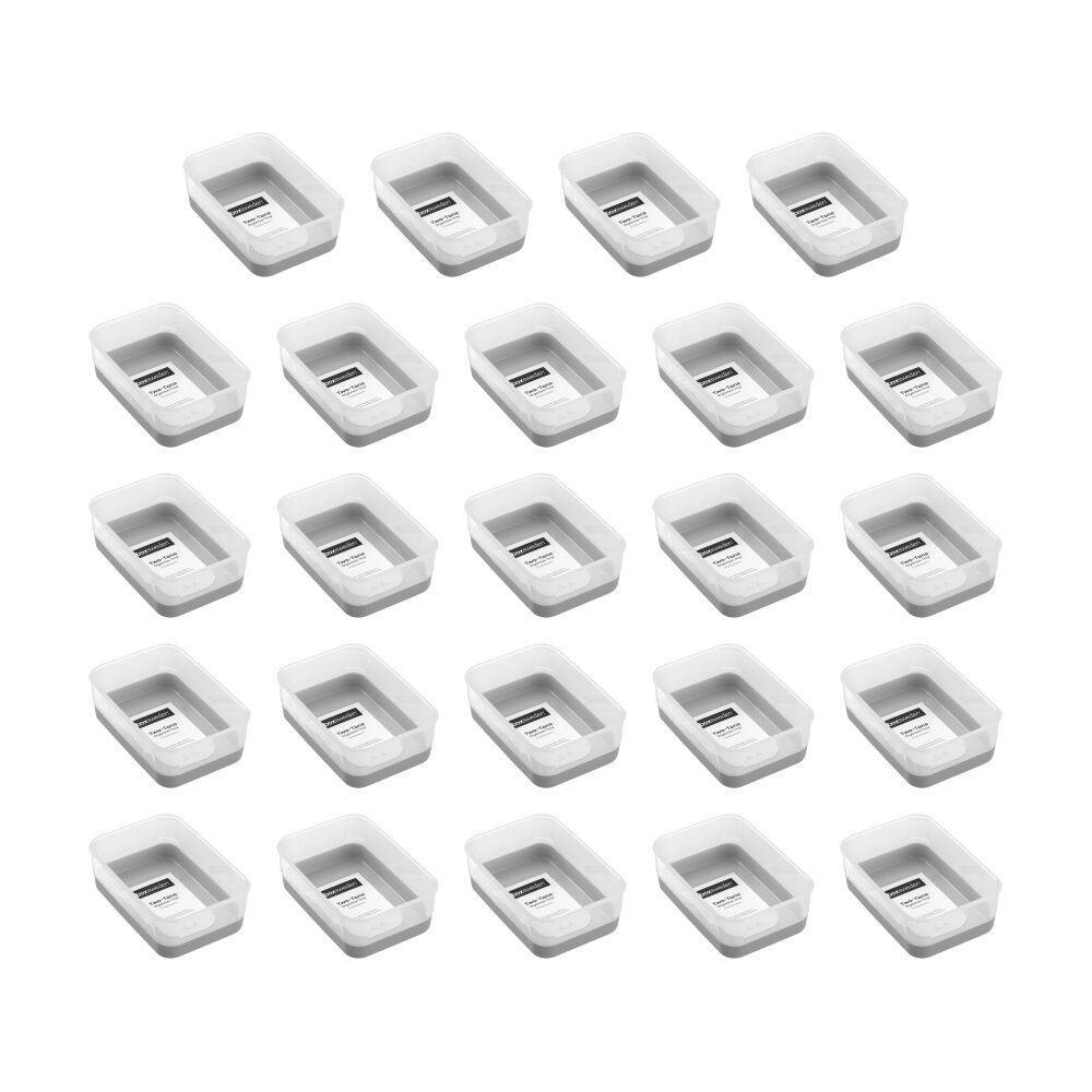 Boxsweden 2 Tone Tray Home Organiser Storage Container Asst 12.5x8.5x4.5cm (24 Pack)
