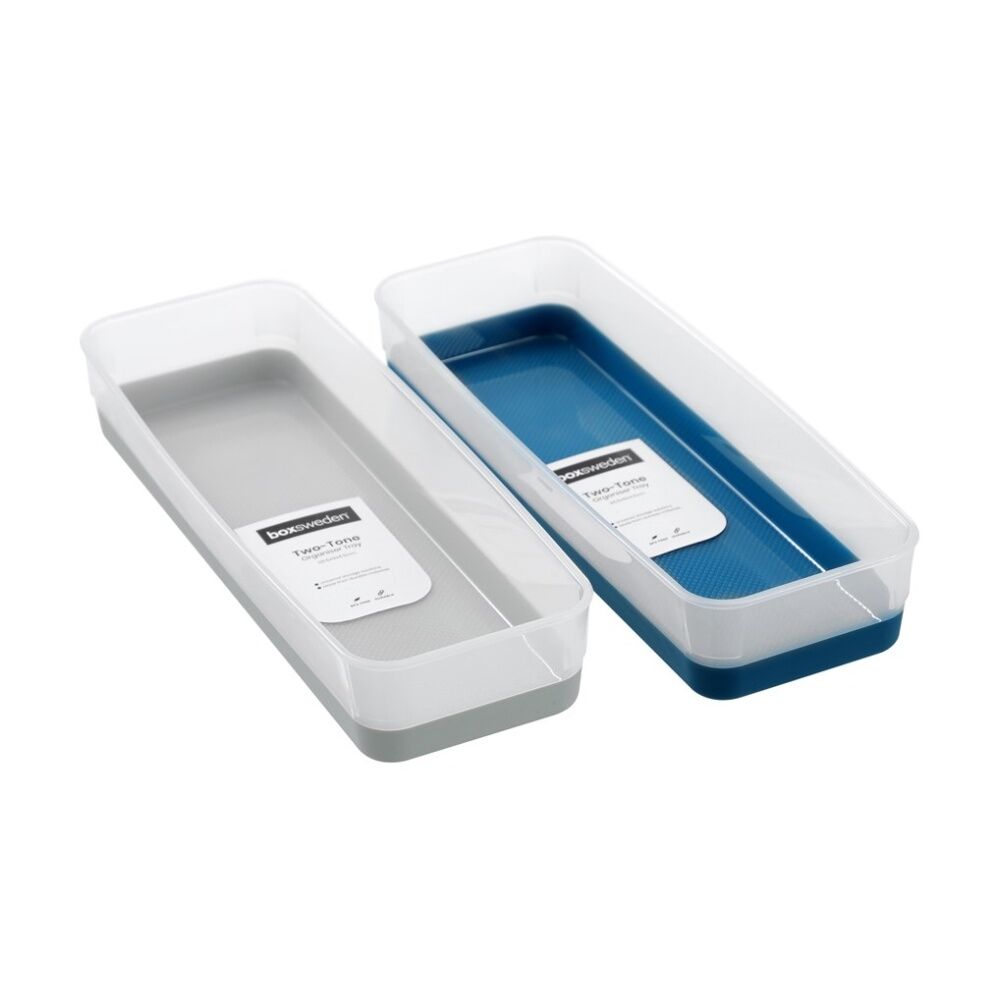 Boxsweden Durable Two-Tone Organiser Storage Tray 26.5x9x4.5cm Assorted (24 Pack) — image 3