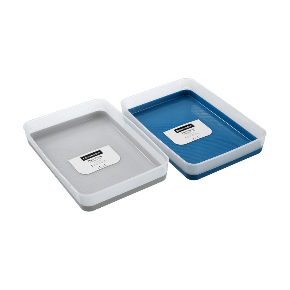 Boxsweden Durable Two-Tone Organiser Storage Tray 27.5x19x4.5cm Assorted (12 Pack) — image 3