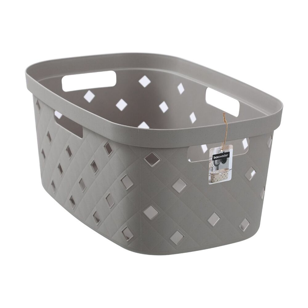Boxsweden Diamond Quilted Laundry Carry Basket Hamper 56x38.7x25cm Assorted (6 Pack) — image 2