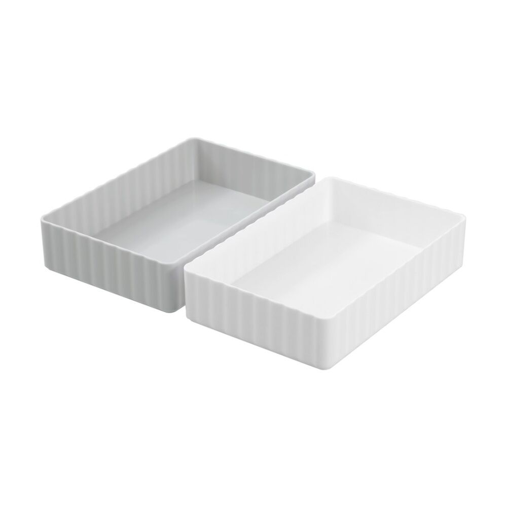 Boxsweden Rippled Stacking Tray Organiser Ribbed Storage 22.5x15x5cm Assorted (12 Pack) — image 4