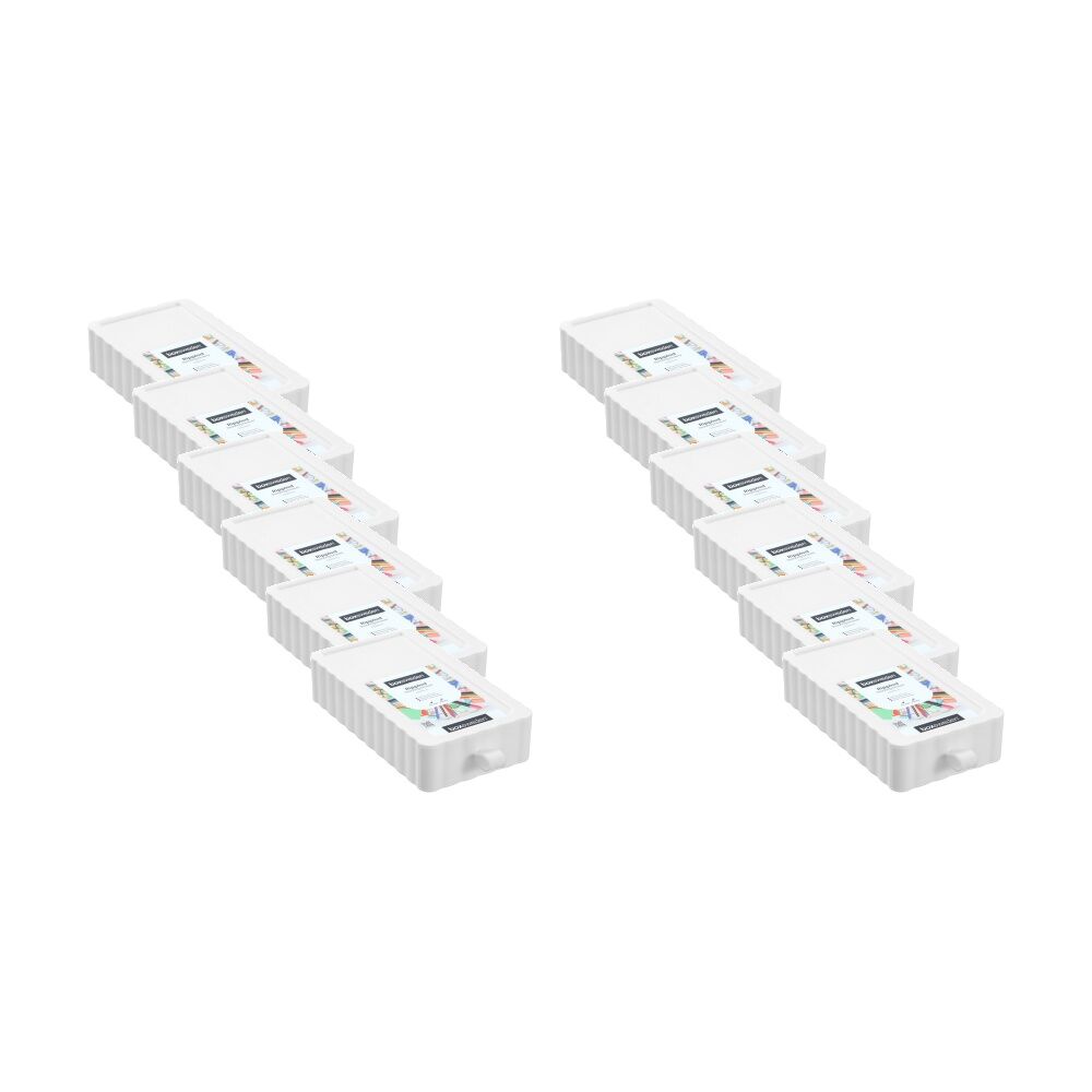 Boxsweden Rippled Stacking Drawer Organiser Ribbed Storage 10x18x4cm Assorted (12 Pack)