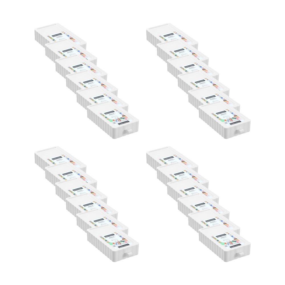 Boxsweden Rippled Stacking Drawer Organiser Ribbed Storage 10x18x4cm Assorted (24 Pack)