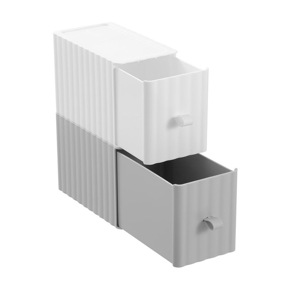 Boxsweden Rippled Stacking Drawer Organiser Ribbed Storage 10x18x12cm Assorted (6 Pack) — image 4
