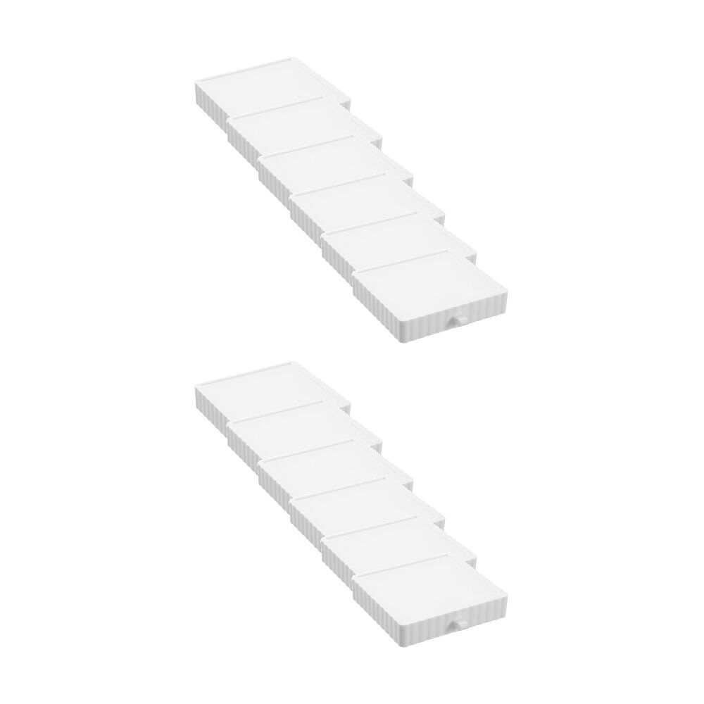 Boxsweden Rippled Stacking Drawer Organiser Ribbed Storage 20x18x4cm Assorted (12 Pack)